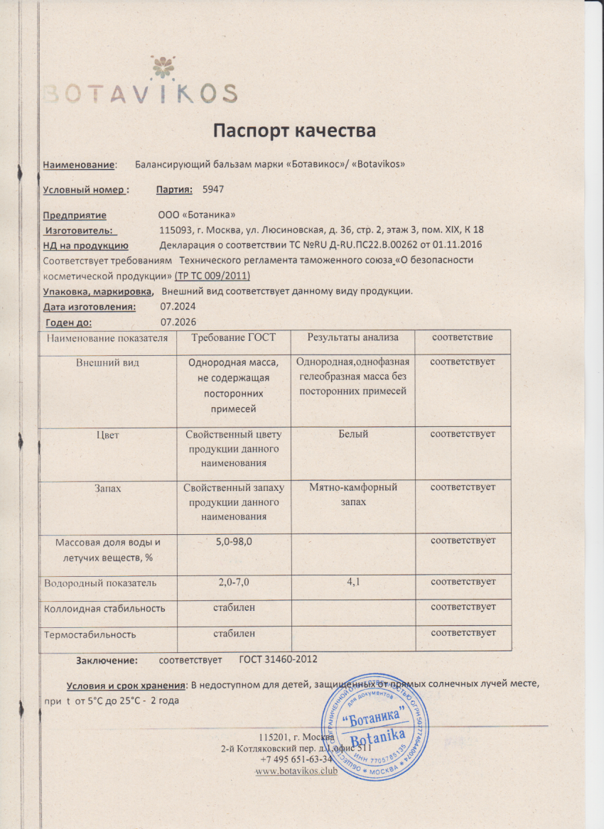 Паспорт №072024